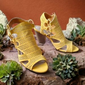 K Studio Slip-On Cut Out Sandals with Heels.